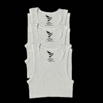 Pack of Three White Men’s Vests